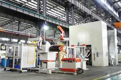 Split Uncoiling and Leveling Servo Feeding Line