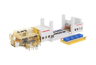 Single-Press Multi-Station Stamping Line – Sheet Metal Processing Solution for New Energy Battery Enclosures