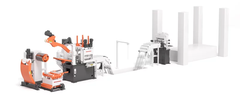 Split Uncoiling and Leveling Servo Feeding Line